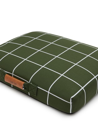 细节 - 点击放大 - LAY LO - 小号 GRID 狗狗床垫 — 绿色