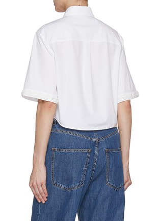 背面 - 点击放大 - VALENTINO GARAVANI - Embroidered Loop Trim Pocket Cotton Shirt