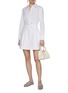 模特儿示范图 - 点击放大 - VALENTINO GARAVANI - Cotton Poplin Shirt Dress