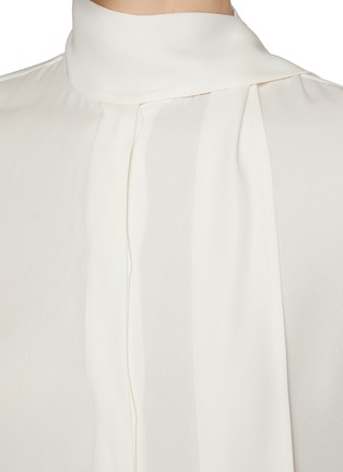  - VALENTINO GARAVANI - Georgette Scarf Collar Silk Shirt