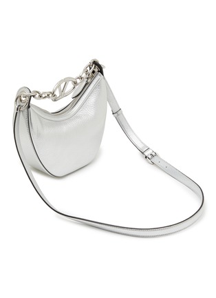 细节 - 点击放大 - VALENTINO GARAVANI - Mini VLogo Moon Hobo Metallic Calfskin Shoulder Bag