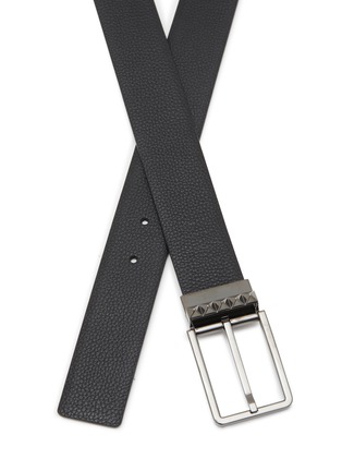 细节 - 点击放大 - VALENTINO GARAVANI - Rockstud Buckle Reversible Leather Belt