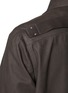  - RICK OWENS - Brad Point Collar Strap Detail Leather Jacket