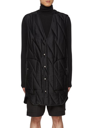 首图 - 点击放大 - RICK OWENS - Zig Zag Quilted Washed Charmeuse Vest