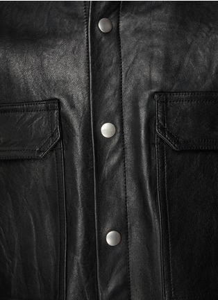  - RICK OWENS - Waxy Leather Overshirt