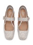 细节 - 点击放大 - VALENTINO GARAVANI - VLogo Embellished Leather Ballerina Flats