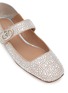 细节 - 点击放大 - VALENTINO GARAVANI - VLogo Embellished Leather Ballerina Flats