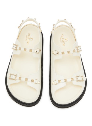 细节 - 点击放大 - VALENTINO GARAVANI - Rockstud Leather Sandals