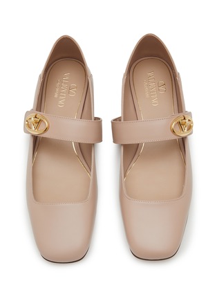 细节 - 点击放大 - VALENTINO GARAVANI - VLogo Locker Leather Ballerina Flats