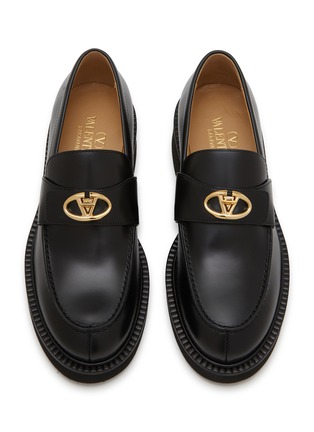 细节 - 点击放大 - VALENTINO GARAVANI - VLogo Locker Calfskin Leather Loafers