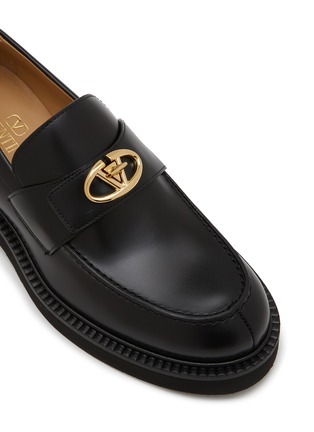 细节 - 点击放大 - VALENTINO GARAVANI - VLogo Locker Calfskin Leather Loafers