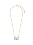 首图 - 点击放大 - VALENTINO GARAVANI - VLogo Signature Strass Brass Necklace