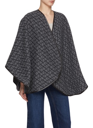 正面 -点击放大 - VALENTINO GARAVANI - Toile Iconographe Wool Cashmere Blend Double Poncho