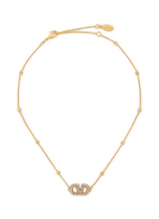 首图 - 点击放大 - VALENTINO GARAVANI - VLogo Signature Crystal Necklace