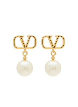 首图 - 点击放大 - VALENTINO GARAVANI - VLogo Signature Swarovski Pearl Earrings