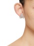 模特儿示范图 - 点击放大 - JENNIFER BEHR - Violet Swarovski Crystal Stud Earrings