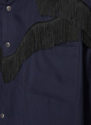  - TOGA VIRILIS - Camp Collar Fringe Detail Shirt