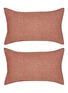 首图 –点击放大 - SOCIETY LIMONTA - Nap Grid Printed Ramie Pillowcase Set of 2 — Fucsia