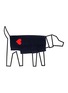  - WARE OF THE DOG - 中号爱心狗狗针织开衫 — 深蓝色/红色
