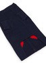 正面 –点击放大 - WARE OF THE DOG - 中号爱心狗狗针织开衫 — 深蓝色/红色