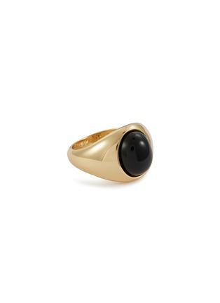 首图 - 点击放大 - EDDIE BORGO - Inlaid Cabochon 12K Gold Signet Ring