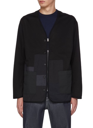 首图 - 点击放大 - COMME DES GARÇONS HOMME - 拼布拉链开衫