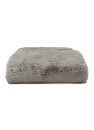 Main View - 点击放大 - FRETTE - Luxury Fox Fur Throw — Light Grey