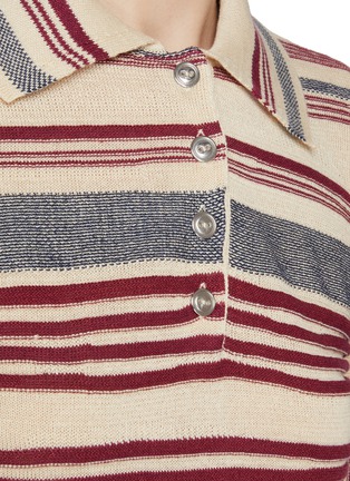  - BOTTEGA VENETA - 条纹 POLO 针织衫