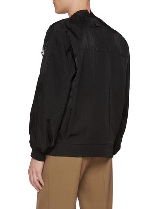 背面 - 点击放大 - TECLOR - Zippered Sleeve Pocket Bomber Jacket