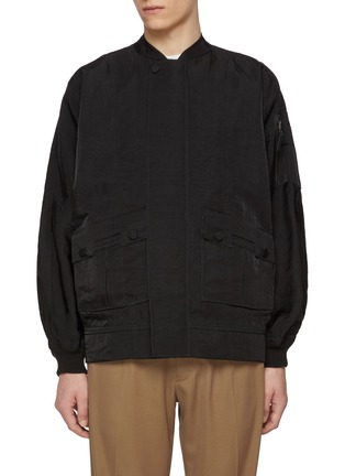 首图 - 点击放大 - TECLOR - Zippered Sleeve Pocket Bomber Jacket