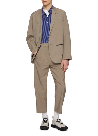 模特儿示范图 - 点击放大 - TECLOR - Notch Lapel Dickie Jacket