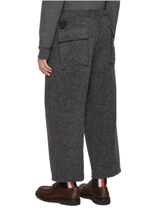 背面 - 点击放大 - TECLOR - Flat Front Pleated Cropped Wool Blend Pants