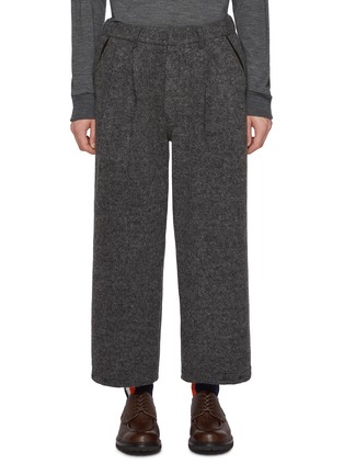 首图 - 点击放大 - TECLOR - Flat Front Pleated Cropped Wool Blend Pants