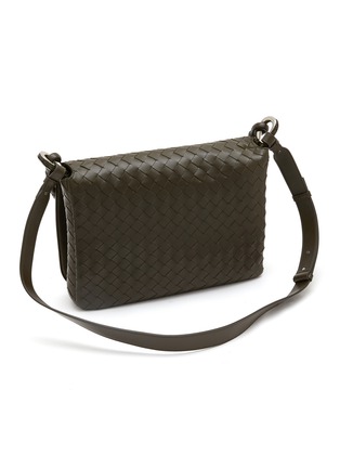 细节 - 点击放大 - BOTTEGA VENETA - Small Swing Intrecciato Leather Messenger