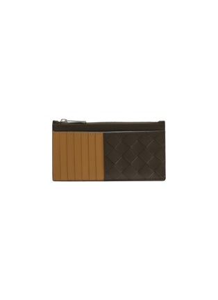 首图 - 点击放大 - BOTTEGA VENETA - Intrecciato Bicolour Leather Long Zippered Card Case