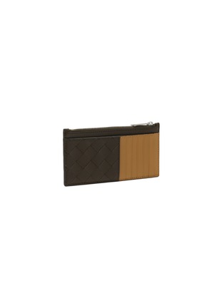 模特儿示范图 - 点击放大 - BOTTEGA VENETA - Intrecciato Bicolour Leather Long Zippered Card Case