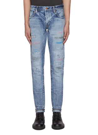 首图 - 点击放大 - WASHI - Colour Stitch Detail Jeans