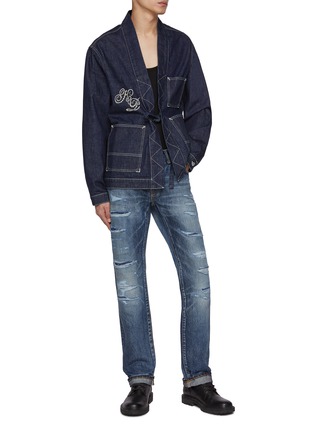 模特儿示范图 - 点击放大 - WASHI - Kozo Yoimachi Cotton Washi Paper Jeans