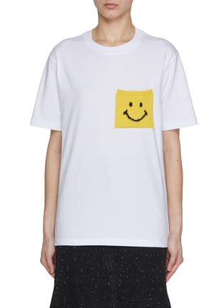 首图 - 点击放大 - JOSHUA’S - Smiley Face Pocket Cotton T-Shirt