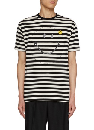 首图 - 点击放大 - JOSHUA’S - Striped Pixcel Cotton Tee