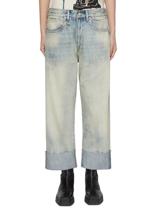 首图 - 点击放大 - R13 - Cuffed X-Boyfriend Cotton Boyfriend Jeans