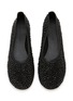 细节 - 点击放大 - DEAR FRANCES - Balla Large Crystal Embellished Mesh Ballerina Flats