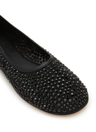 细节 - 点击放大 - DEAR FRANCES - Balla Large Crystal Embellished Mesh Ballerina Flats