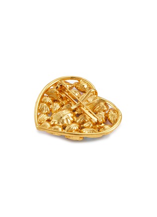 细节 - 点击放大 - LANE CRAWFORD VINTAGE ACCESSORIES - YSL Gold Toned Heart Pendant Brooch