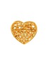 模特示范图 - 点击放大 - LANE CRAWFORD VINTAGE ACCESSORIES - YSL Gold Toned Heart Pendant Brooch