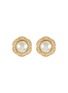 首图 - 点击放大 - LANE CRAWFORD VINTAGE ACCESSORIES - Roman Gold Toned Diamante Faux Pearls Earrings