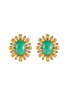 首图 - 点击放大 - LANE CRAWFORD VINTAGE ACCESSORIES - Unsigned Gold Toned Diamante Flower Earrings