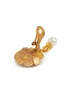 细节 - 点击放大 - LANE CRAWFORD VINTAGE ACCESSORIES - Xeya Gold Toned Flower Faux Pearl Clip On Earrings