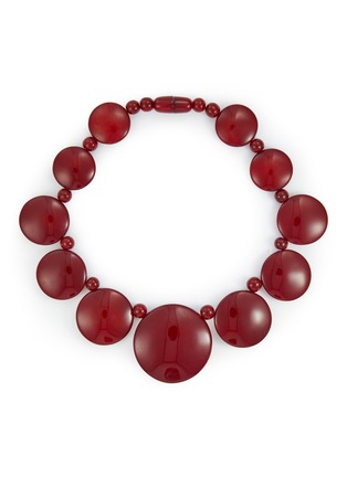 首图 - 点击放大 - LANE CRAWFORD VINTAGE ACCESSORIES - French Red Resin Discs Beaded Necklace