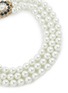 细节 - 点击放大 - LANE CRAWFORD VINTAGE ACCESSORIES - Kenneth Lane Triple Strand Faux Pearls Double Diamante Beaded Necklace